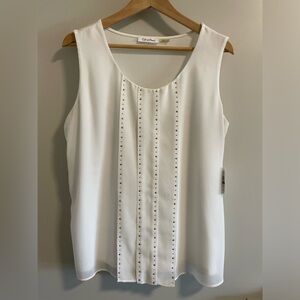 Calvin Klein tank with gold embellishment in front. Size L.